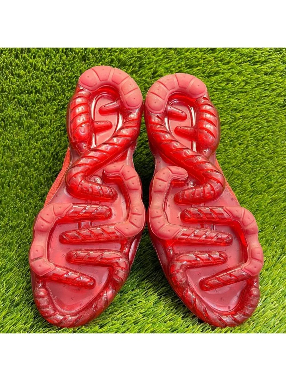 Nike Air VaporMax 2023 Flyknit Mens Size 9 Red Athletic Running Shoes Sneakers